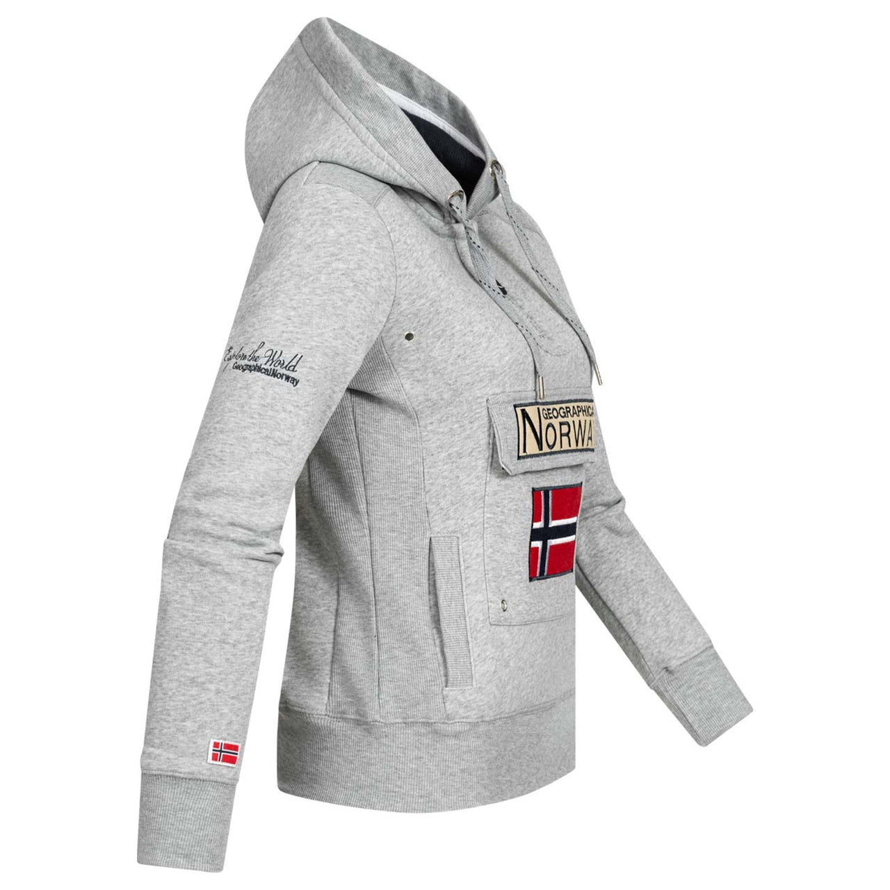 Geographical Norway Gymclass Damen - Kapuzenpullover - Geographical Norway - S Hellgrau
