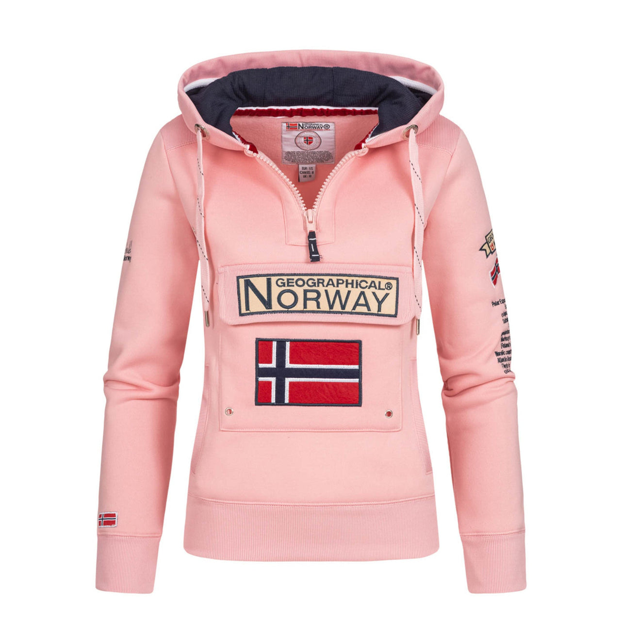 Geographical Norway Gymclass Women - Kapuzenpullover - Geographical Norway - S Pale Pink