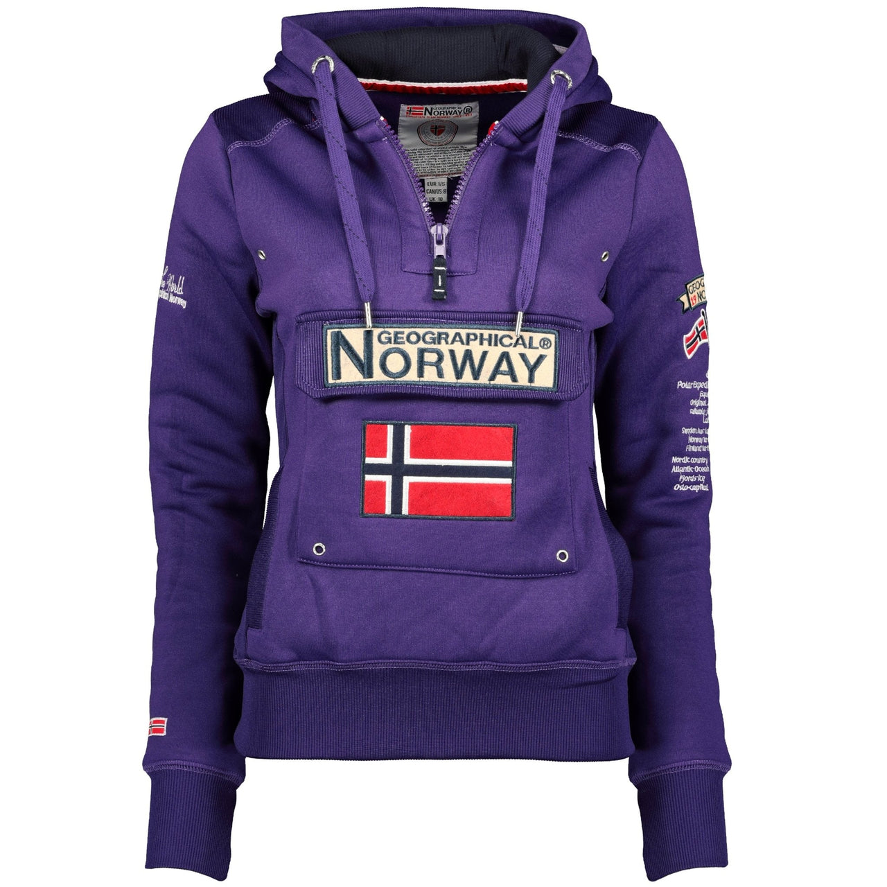 Geographical Norway Gymclass Femme - Sweat à capuche - Geographical Norway - S Violet
