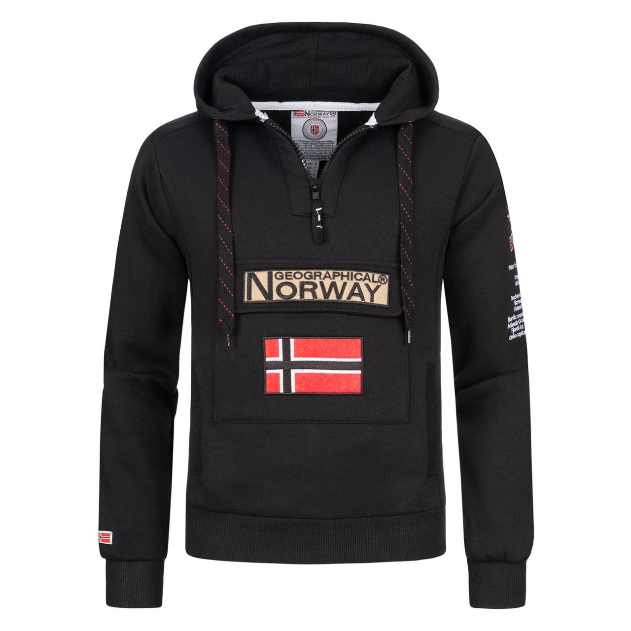 Geographical Norway Gymclass Homme - Sweat à Capuche - Geographical Norway - 3XL Noir
