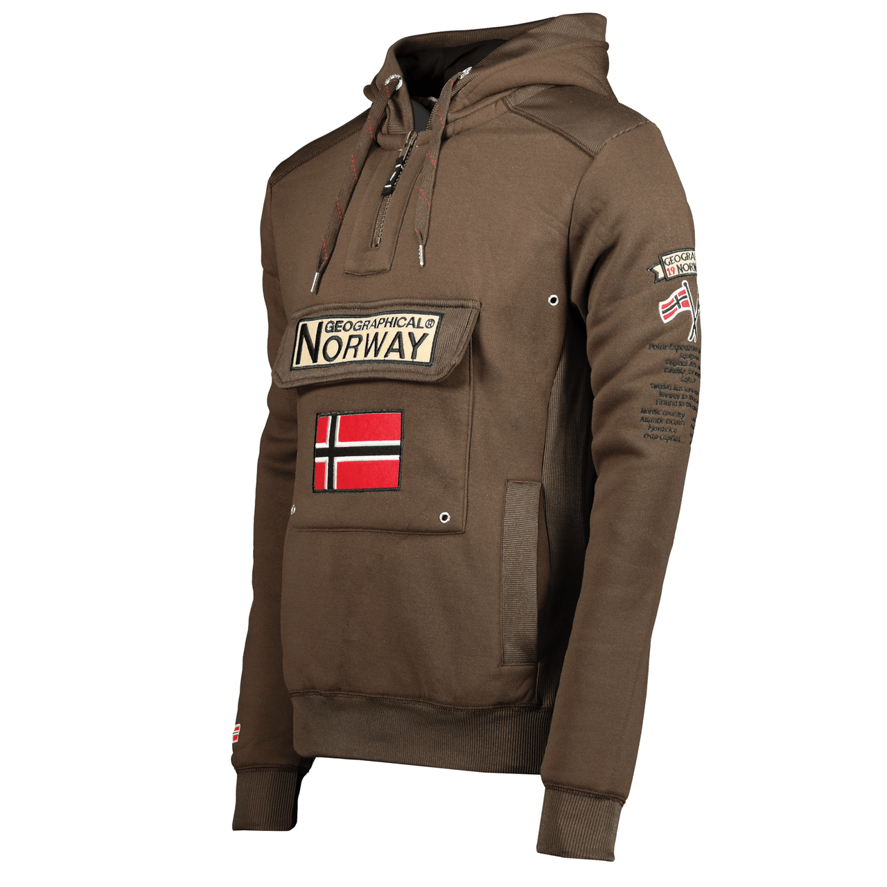 Geographical Norway Gymclass Mann - Kapuzenpullover - Geographical Norway - 3XL Braun