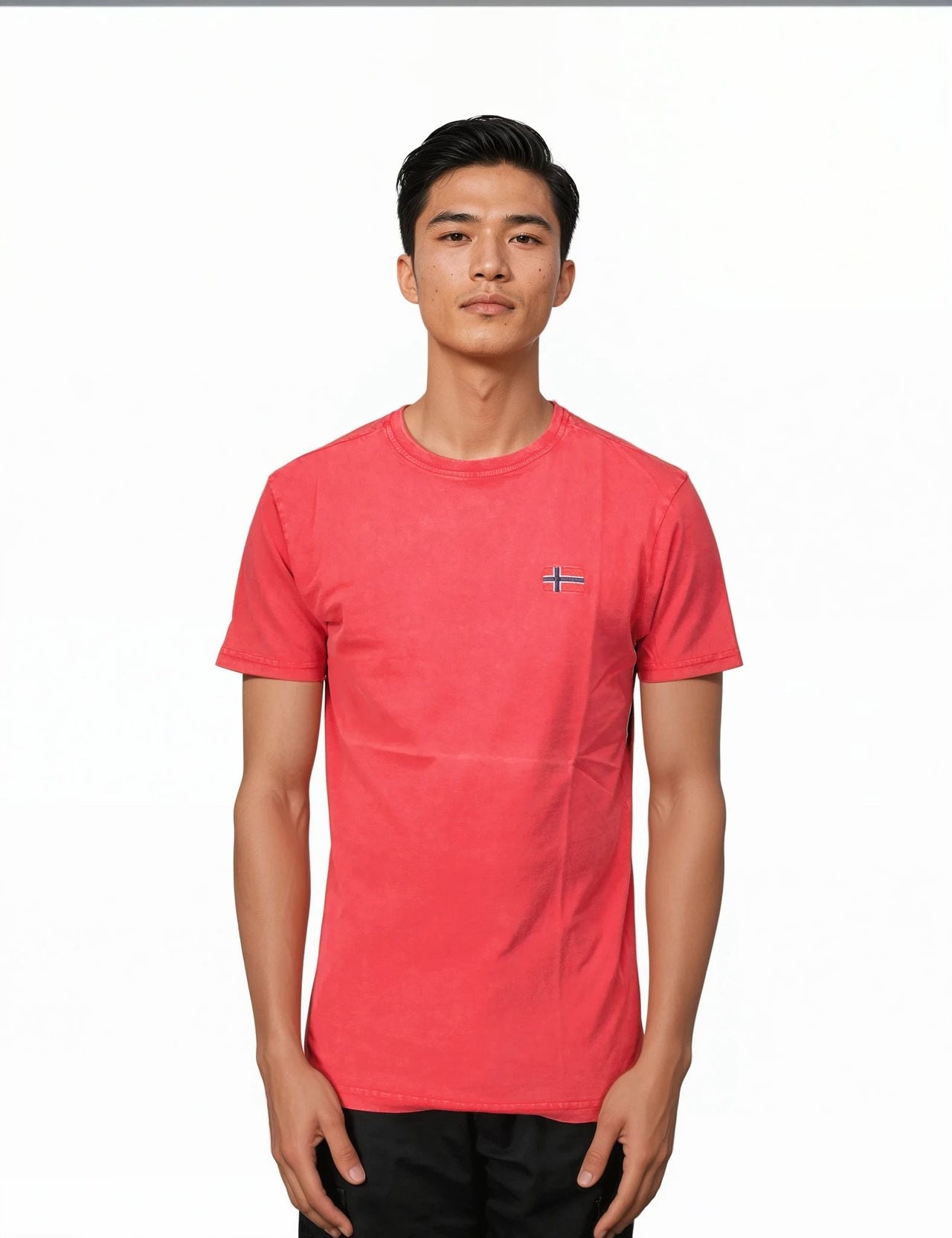 Geographical Norway Jactus - T-Shirt Homme Manches Courtes avec Drapeau - Geographical Norway JACTUS_MEN_BEIGE_S_SDB-JACTUS_MEN_BEIGE_M_SDB-JACTUS_MEN_BEIGE_L_SDB-JACTUS_MEN_BEIGE_XL_SDB-JACTUS_MEN_BEIGE_XXL_SDB-JACTUS_MEN_BEIGE_3XL_SDB-JACTUS_MEN_BLEU_S_SDB-JACTUS_MEN_BLEU_M_SDB-JACTUS_MEN_BLEU_L_SDB-JACTUS_MEN_BLEU_XL_SDB