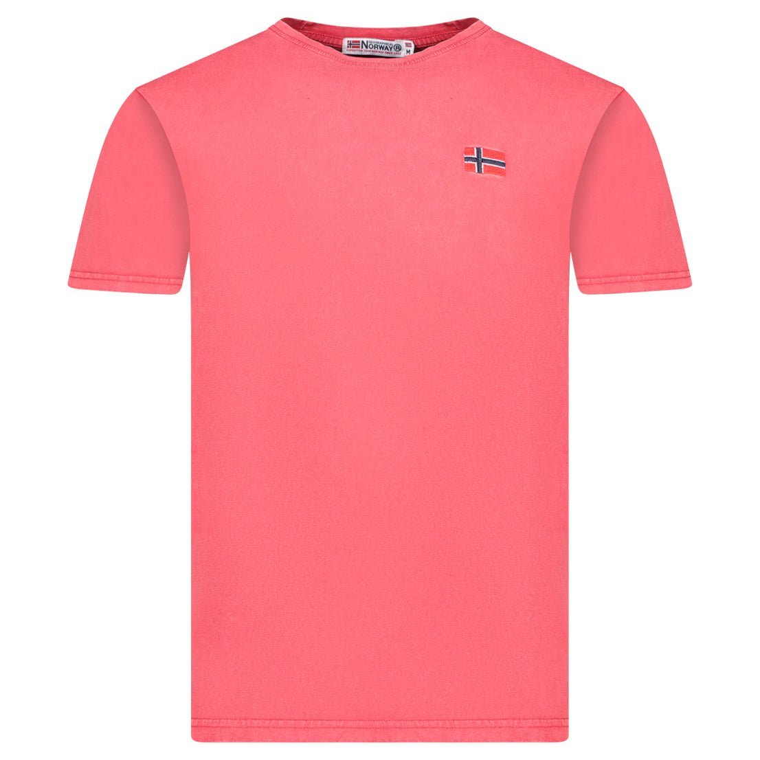 Geographical Norway Jactus - T-Shirt Homme Manches Courtes avec Drapeau - Geographical Norway JACTUS_MEN_BEIGE_S_SDB-JACTUS_MEN_BEIGE_M_SDB-JACTUS_MEN_BEIGE_L_SDB-JACTUS_MEN_BEIGE_XL_SDB-JACTUS_MEN_BEIGE_XXL_SDB-JACTUS_MEN_BEIGE_3XL_SDB-JACTUS_MEN_BLEU_S_SDB-JACTUS_MEN_BLEU_M_SDB-JACTUS_MEN_BLEU_L_SDB-JACTUS_MEN_BLEU_XL_SDB