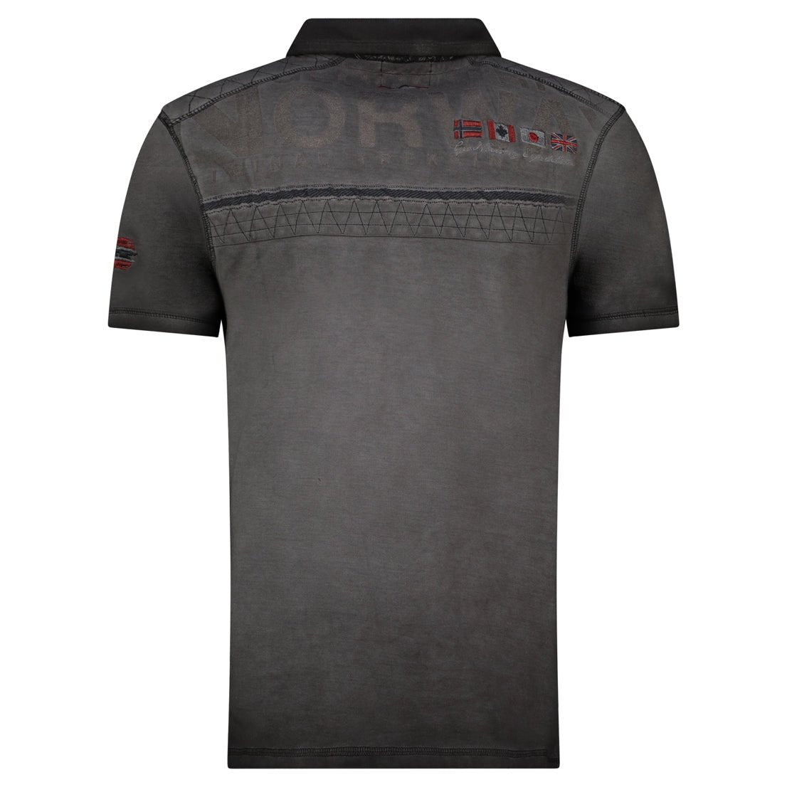 Geographical Norway KIMAC Homme - Polo Manches Courtes 100% Coton - Geographical Norway - S Noir