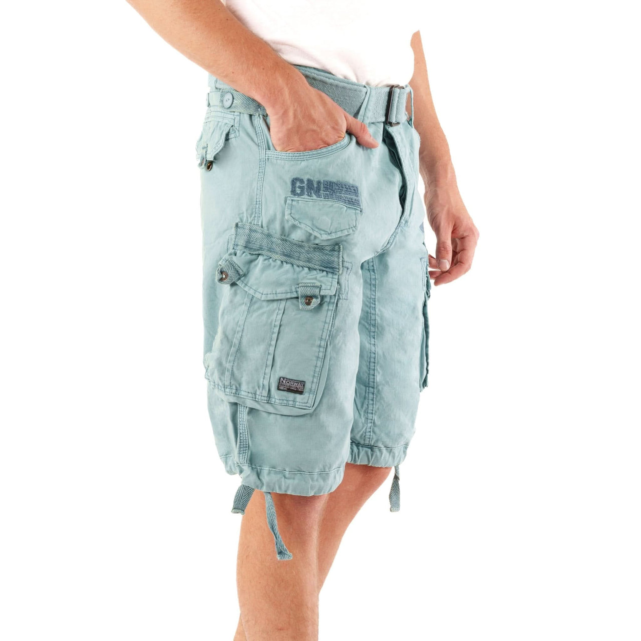 Geographical Norway Panoramique Homme - Sky Blue Bermuda Shorts - Geographical Norway - S Sky Blue