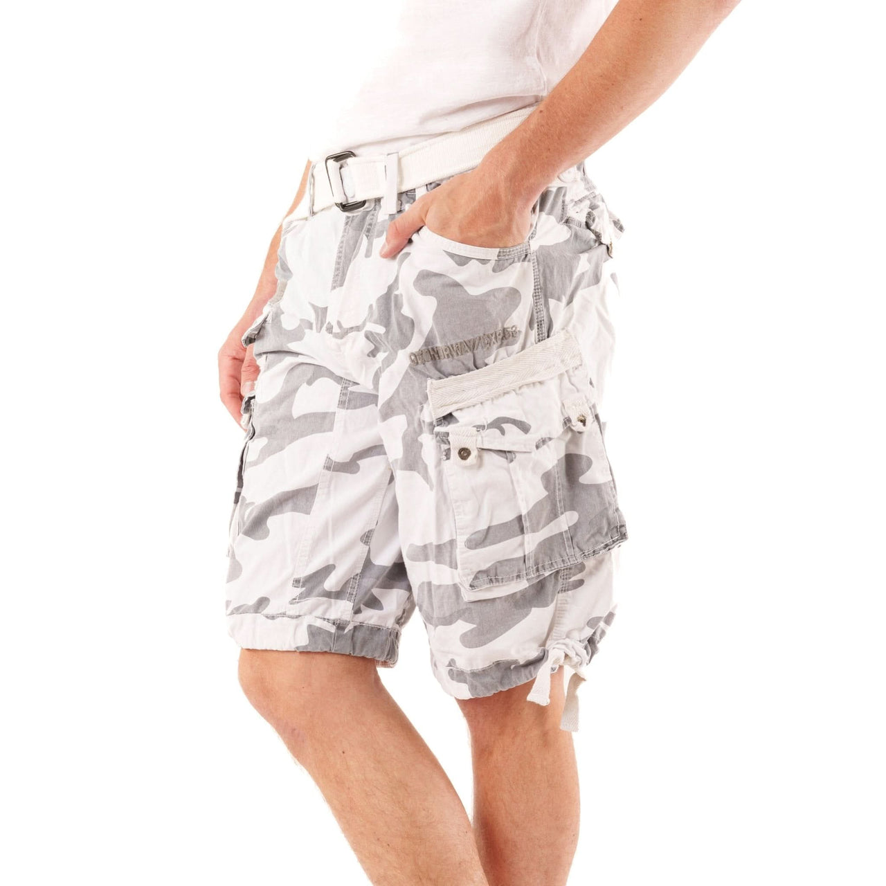 Geographical Norway Panoramique Homme - Bermuda Camo Blanc - Geographical Norway - S Camo Blanc