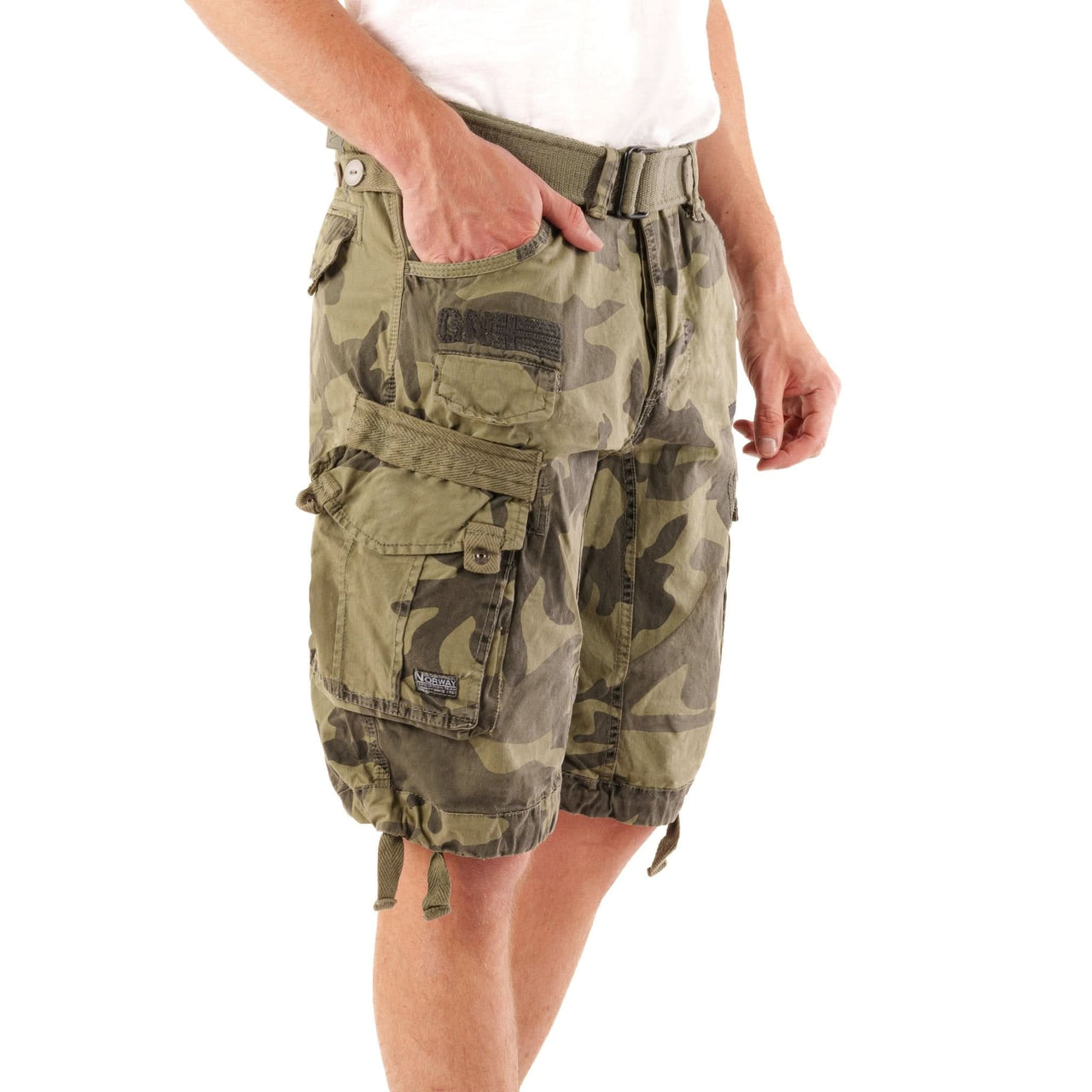 Geographical Norway Panoramique Homme - Bermuda Camo Gris Clair - Geographical Norway - S Camo Gris Clair