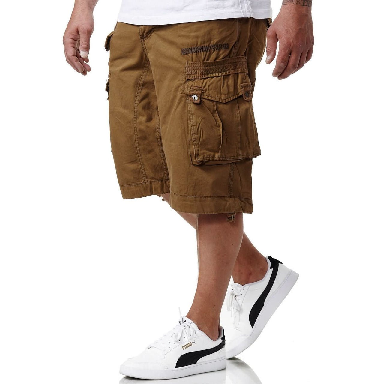 Geographical Norway Panoramique Homme - Khaki Bermuda shorts - Geographical Norway - S Khaki