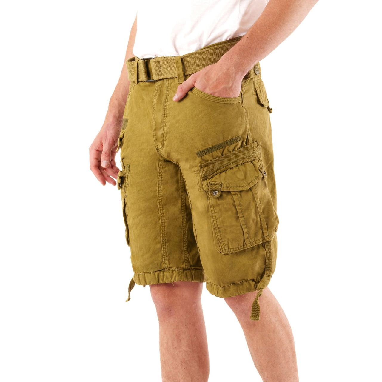 Geographical Norway Panoramic Homme Mastic - Verwaschene Bermuda-Shorts Mastic - Geographical Norway - S Mastic