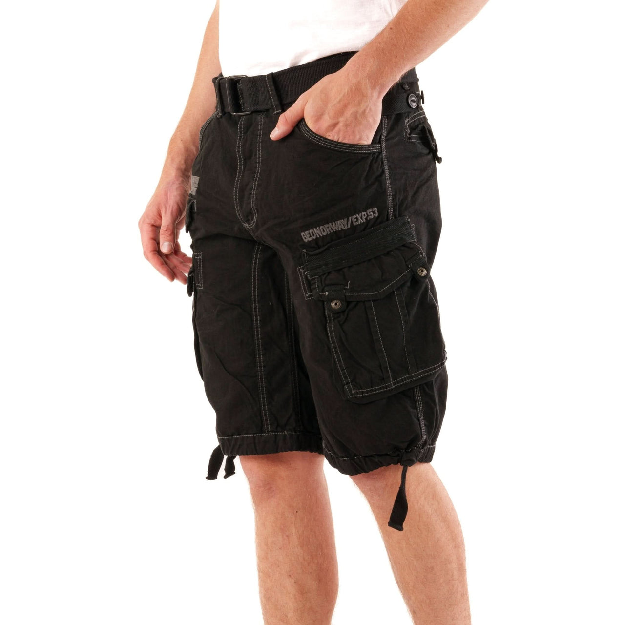 Geographical Norway Panoramique Homme Noir - Bermuda lavati neri - Geographical Norway - S Black