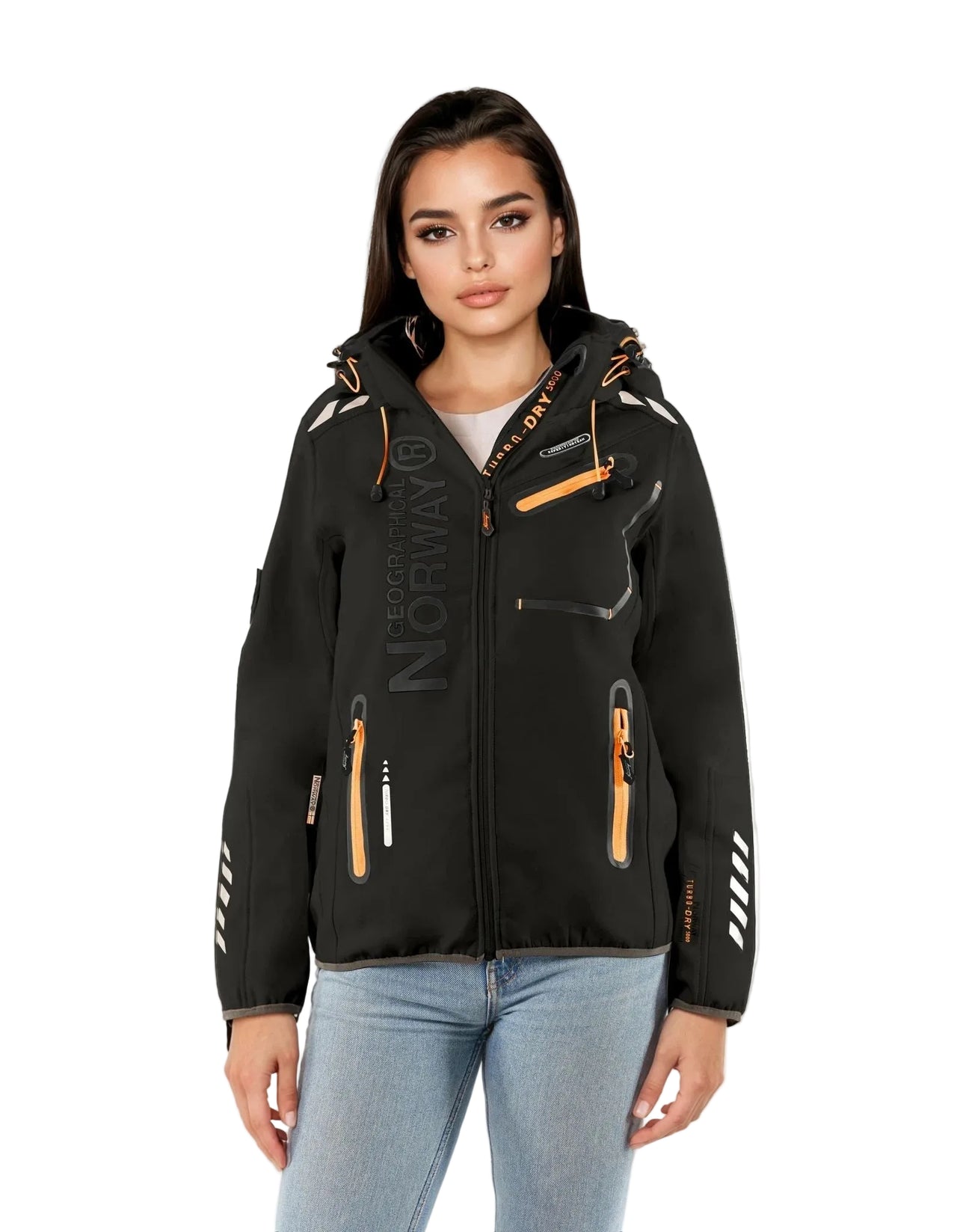 Geographical Norway Reine Femme - Softshell - Geographical Norway - S Noir Orange