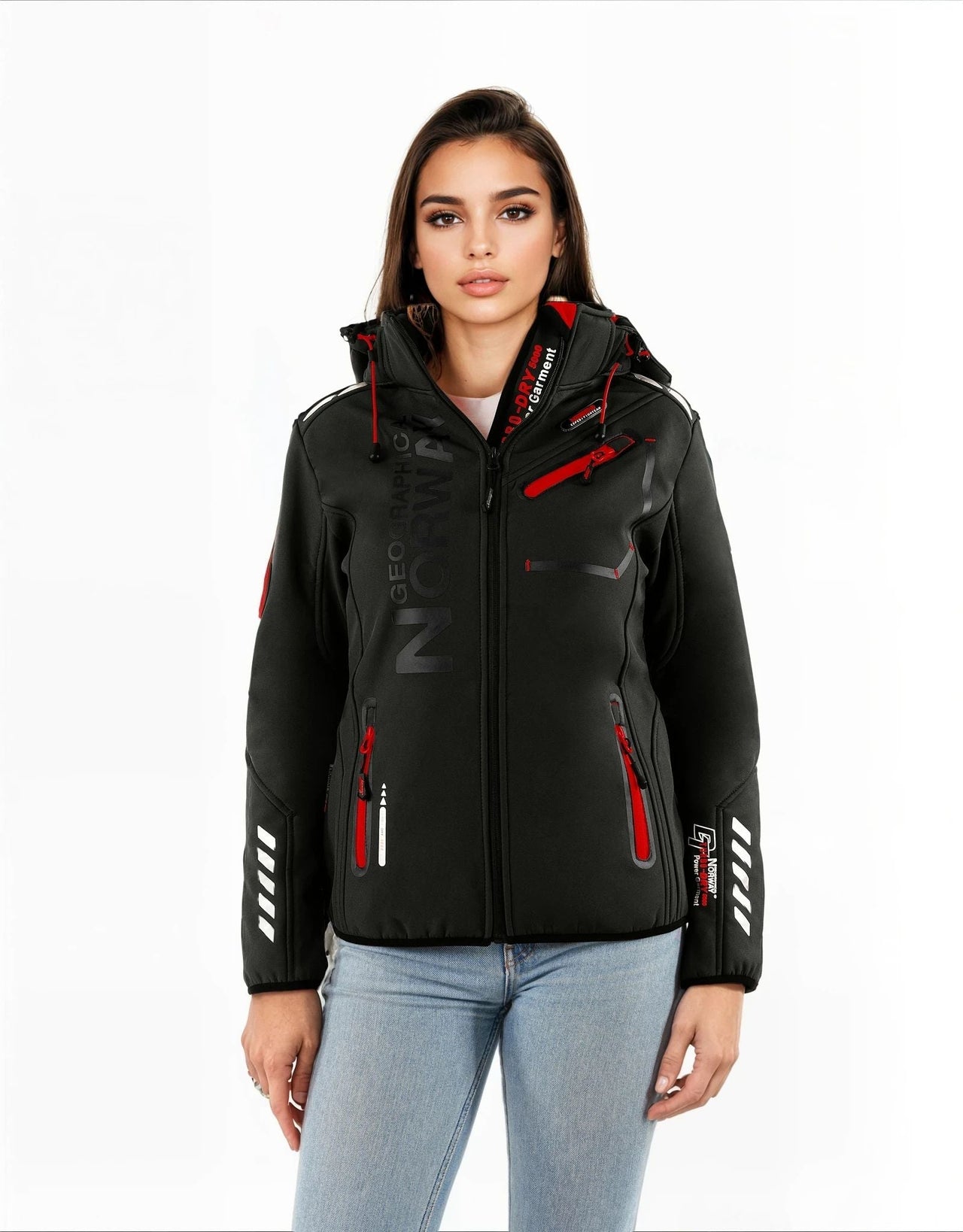 Geographical Norway Königin Frau - Softshell - Geographical Norway - S Schwarz Rot