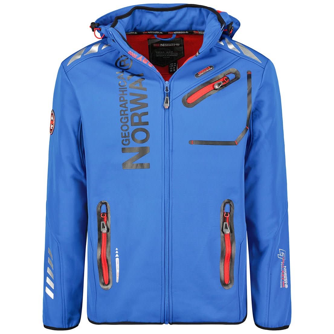 Geographical Norway Royaute Homme - Softshell Bleu Royal Rouge - Geographical Norway - S Bleu Royal Rouge