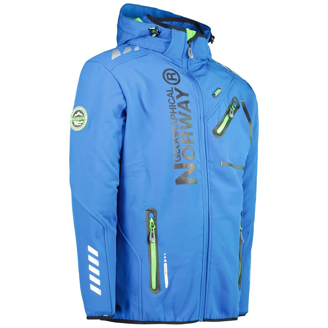 Geographical Norway Royaute Homme - Softshell Bleu Royal Vert - Geographical Norway - S Bleu Royal Vert