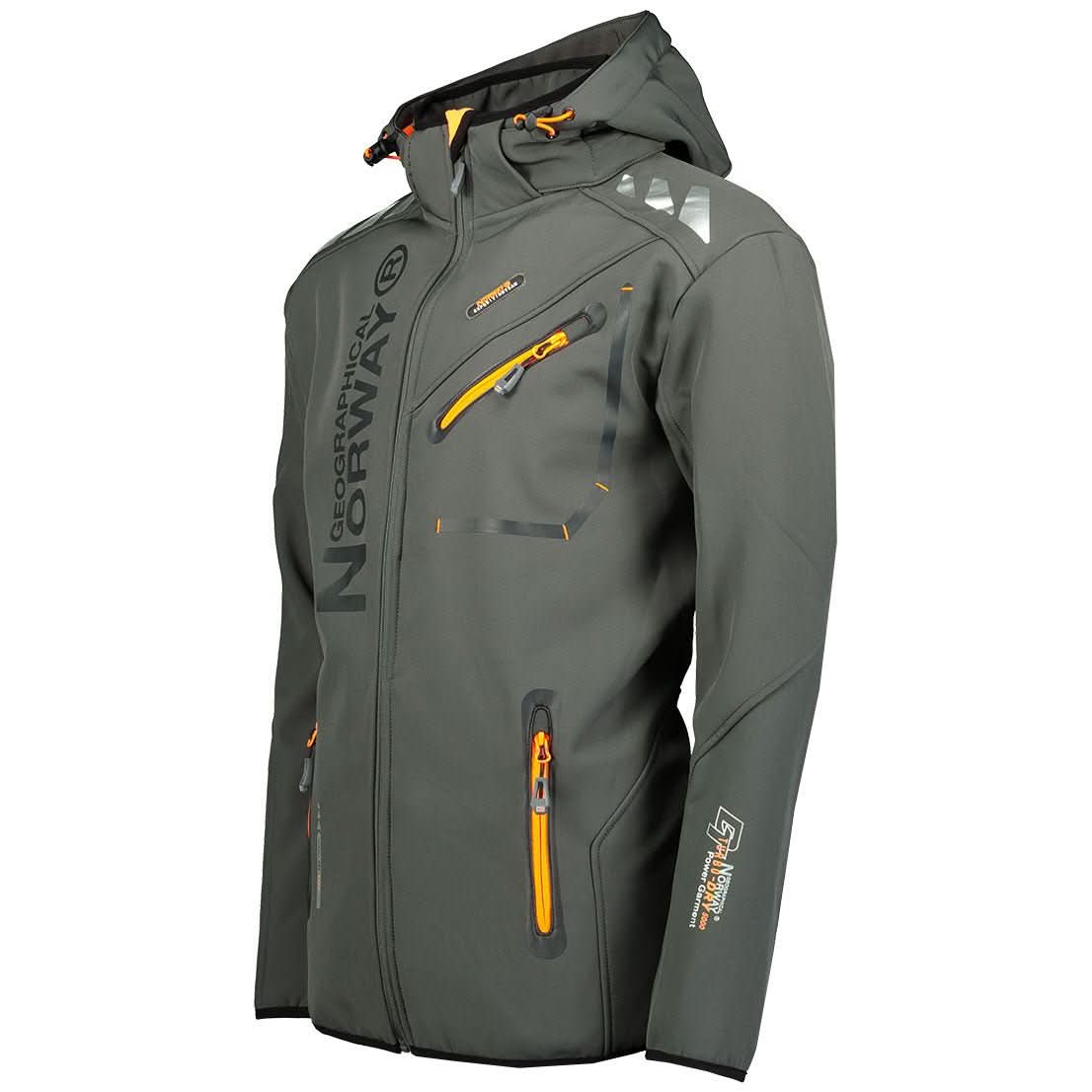 Geographical Norway Royaute Homme - Softshell Dunkelgrau Orange - Geographical Norway - S Dunkelgrau Orange