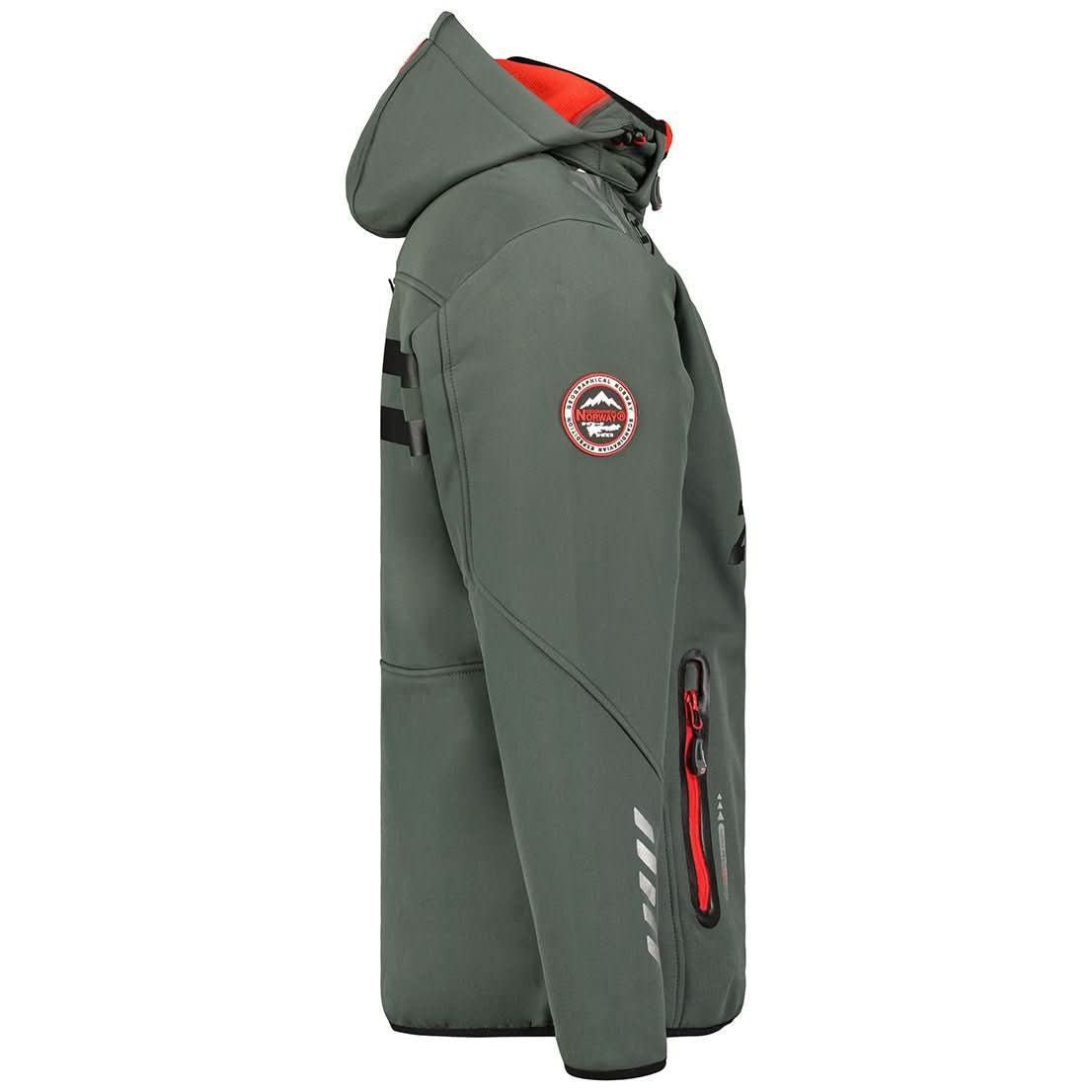 Geographical Norway Royaute Homme - Softshell Gris Foncé Rouge - Geographical Norway - S Gris Foncé Rouge