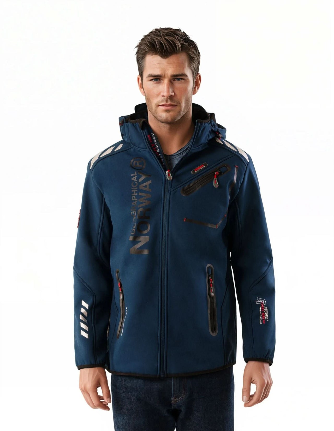 Geographical Norway Royaute Homme - Softshell Marine Schwarz - Geographical Norway - M Marine Schwarz