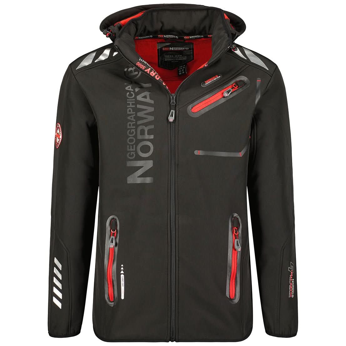 Geographical Norway Royaute Homme - Softshell Black Red - Geographical Norway - L Black Red