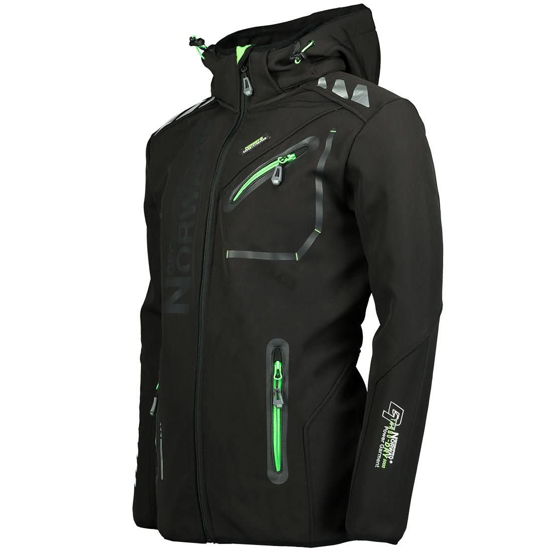 Geographical Norway Royaute Homme - Softshell Black Green - Geographical Norway - S Black Green