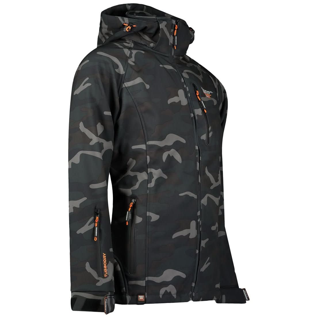 Geographical Norway Geographical Norway Taboo Homme - Softshell Camo Negro Naranja - Geographical Norway - S Camo Negro Naranja