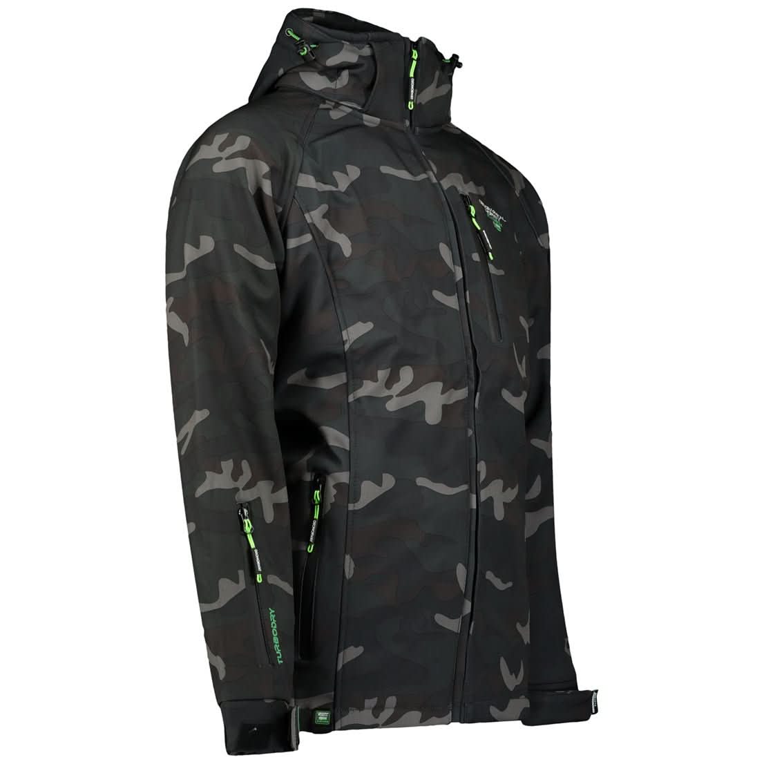 Geographical Norway Taboo Homme - Softshell Camo Schwarz Grün - Geographical Norway - M Camo Schwarz Grün