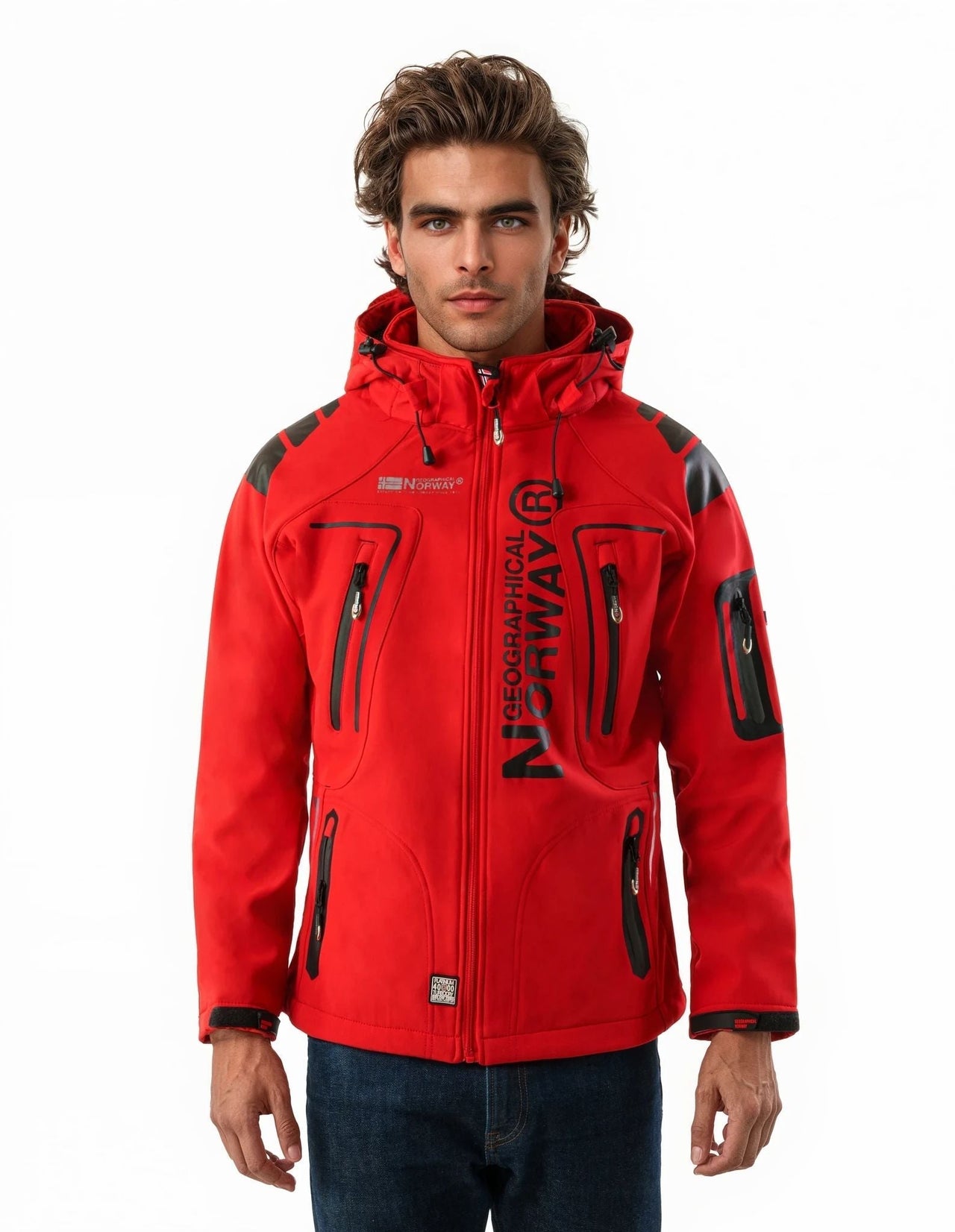 Geographical Geographical Norway Techno Hombre - Chaqueta Softshell - Geographical Norway - S Rojo Negro