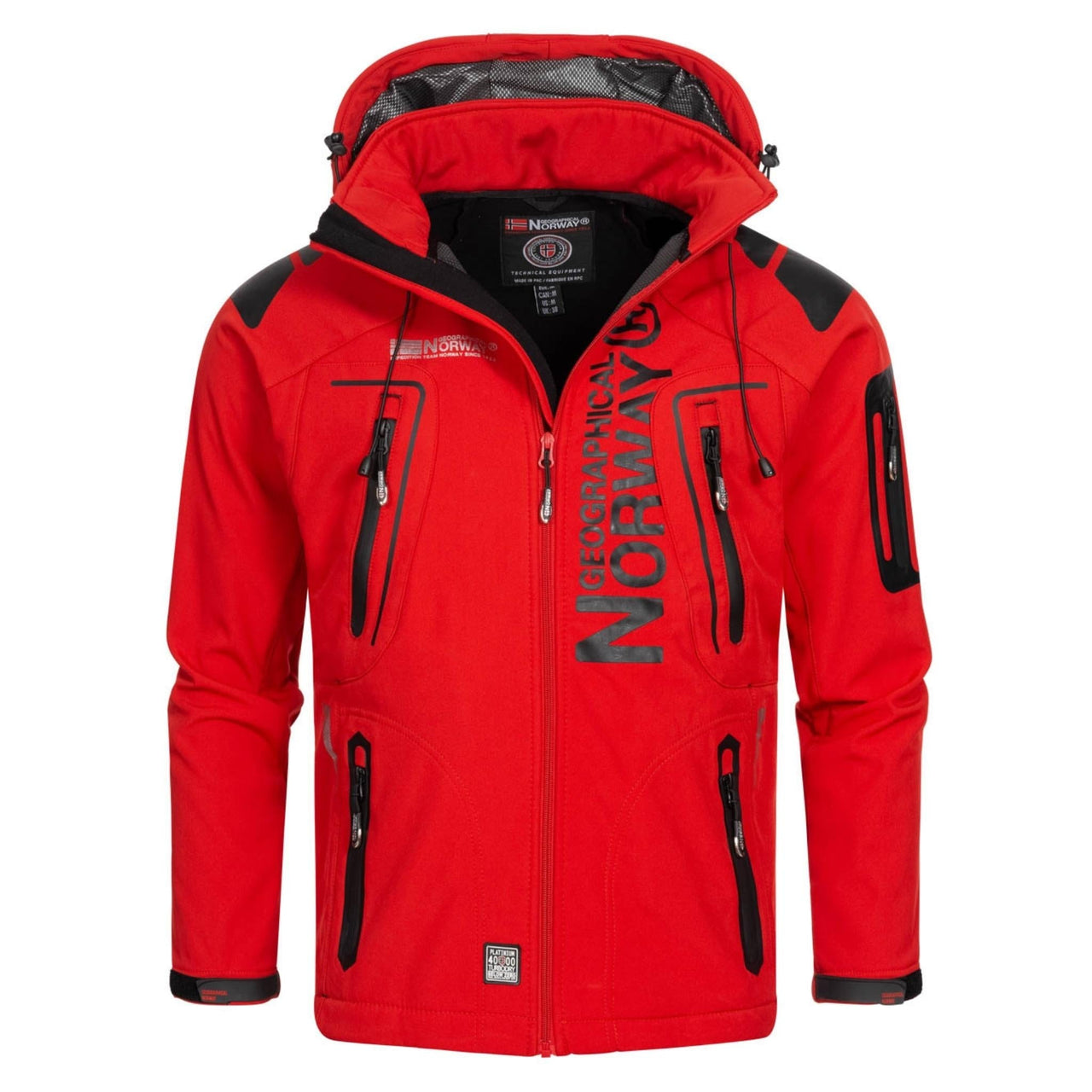 Geographical Norway Techno Homme - Blouson Softshell - Geographical Norway - S Rouge Noir