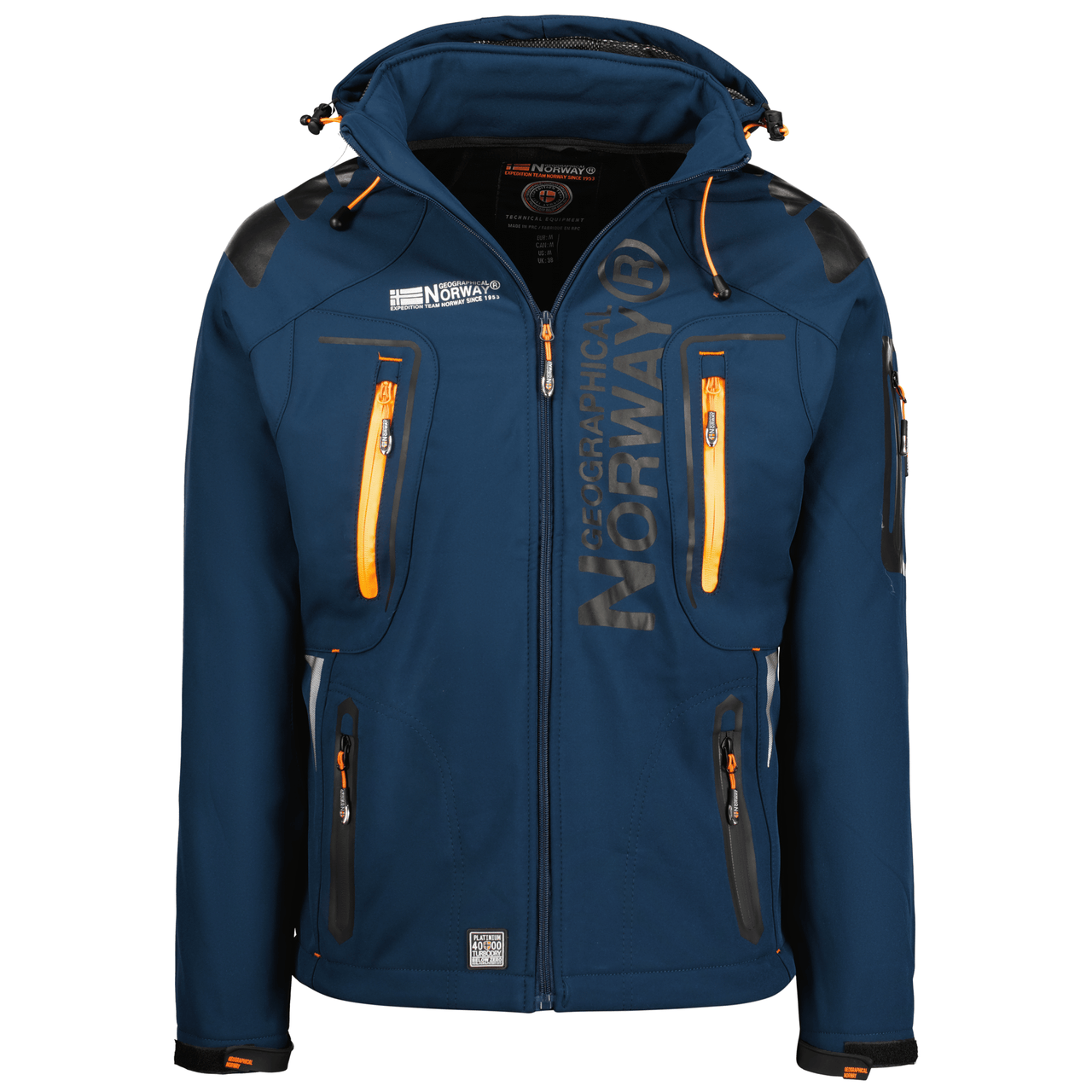 Geographical Geographical Norway Techno Hombre - Chaqueta Softshell - Geographical Norway - S Azul Marino Naranja