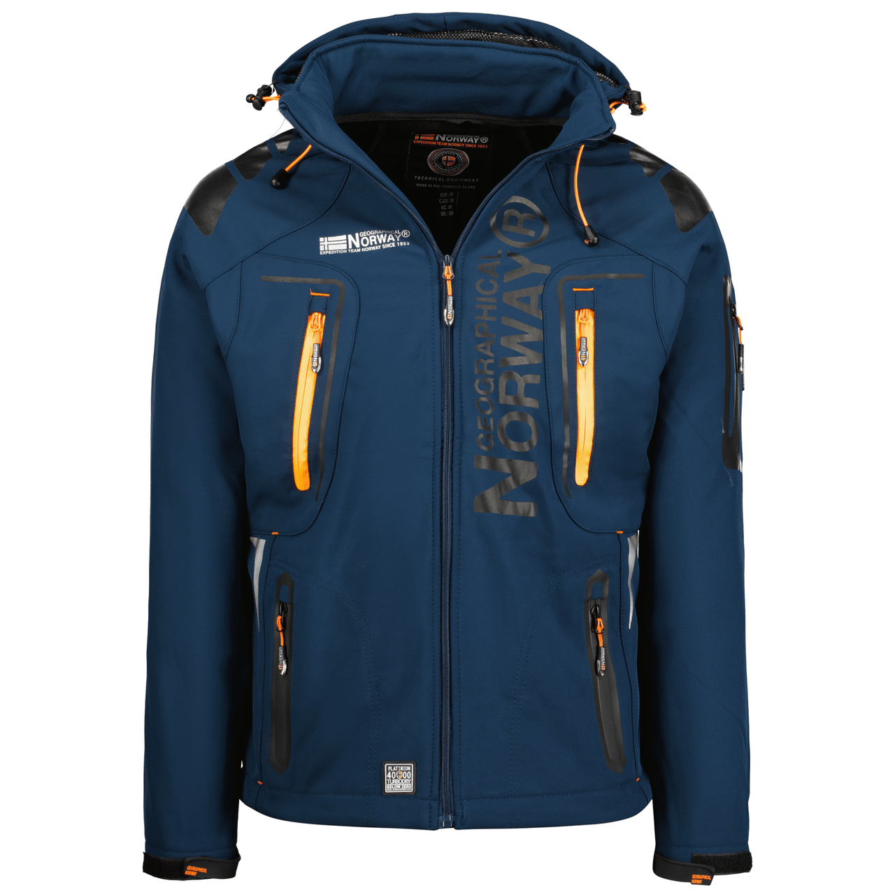 Geographical Geographical Norway Techno Hombre - Chaqueta Softshell - Geographical Norway - S Azul Marino Naranja