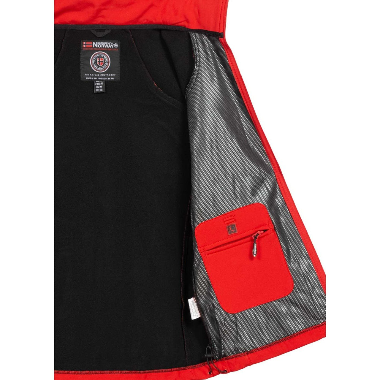 Geographical Norway Techno Man - Giacca softshell - Geographical Norway - S Rosso Nero