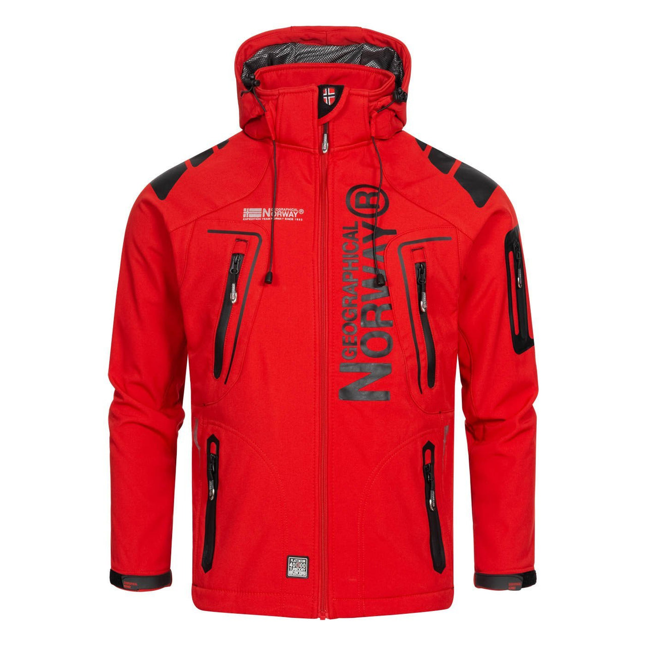 Geographical Geographical Norway Techno Hombre - Chaqueta Softshell - Geographical Norway - S Rojo Negro