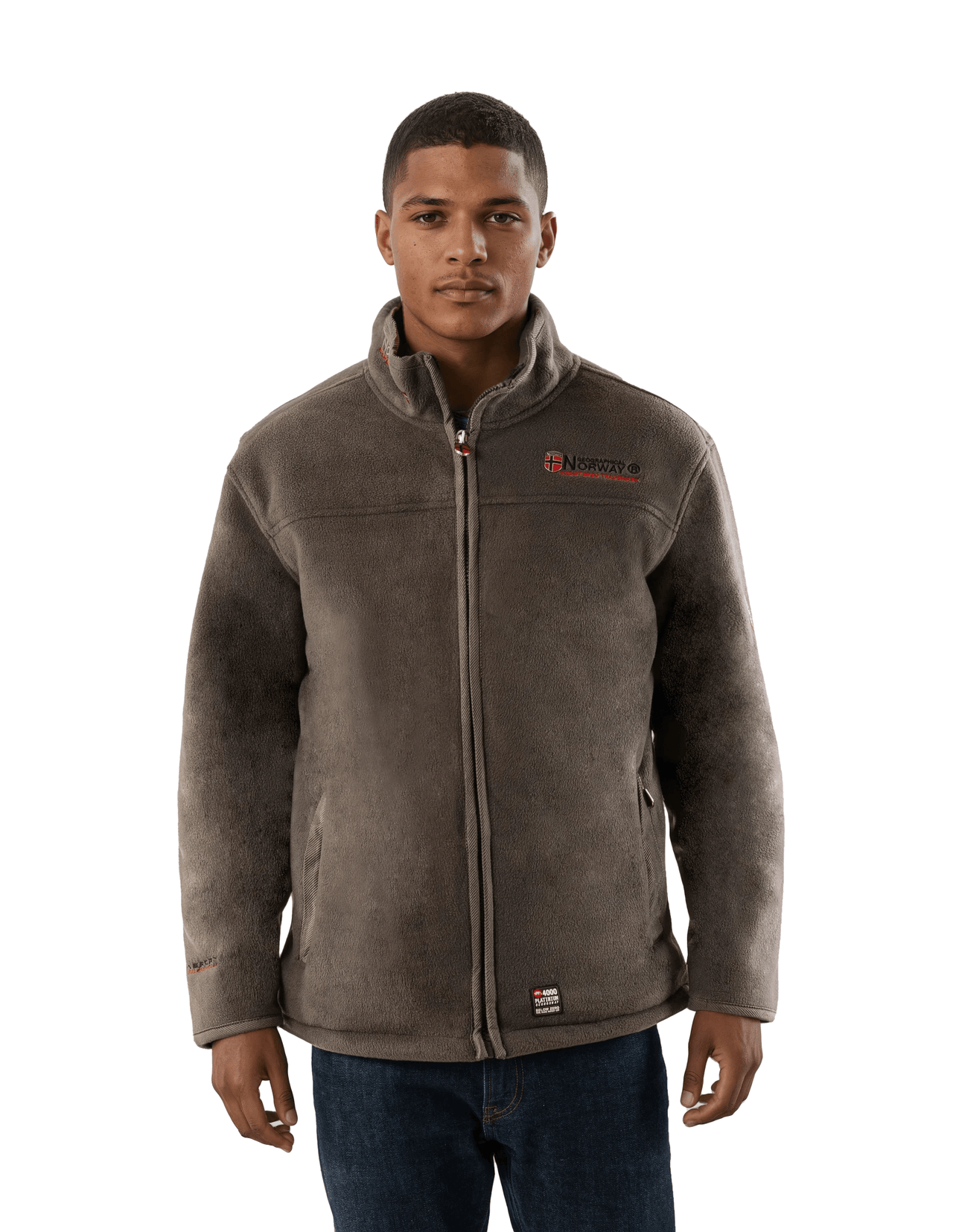 Geographical Norway Ubolt Homme - Kaschierte Sherpa-Fleecejacke Dunkelgrau - Geographical Norway - S Dunkelgrau