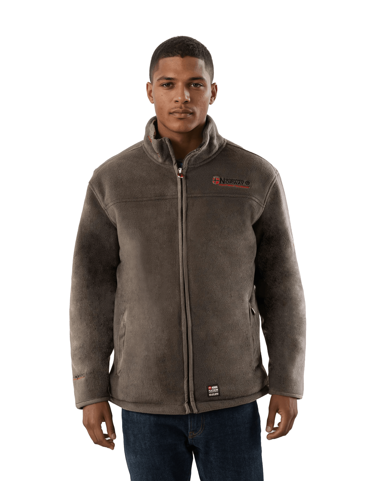 Geographical Norway Ubolt Homme - Laminated fleece jacket in sherpa Dark grey - Geographical Norway - S Dark grey