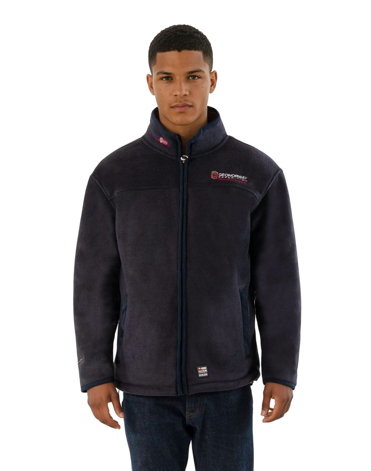 Geographical Norway Ubolt Homme - Laminated fleece jacket in sherpa Navy Navy - Geographical Norway - S Navy