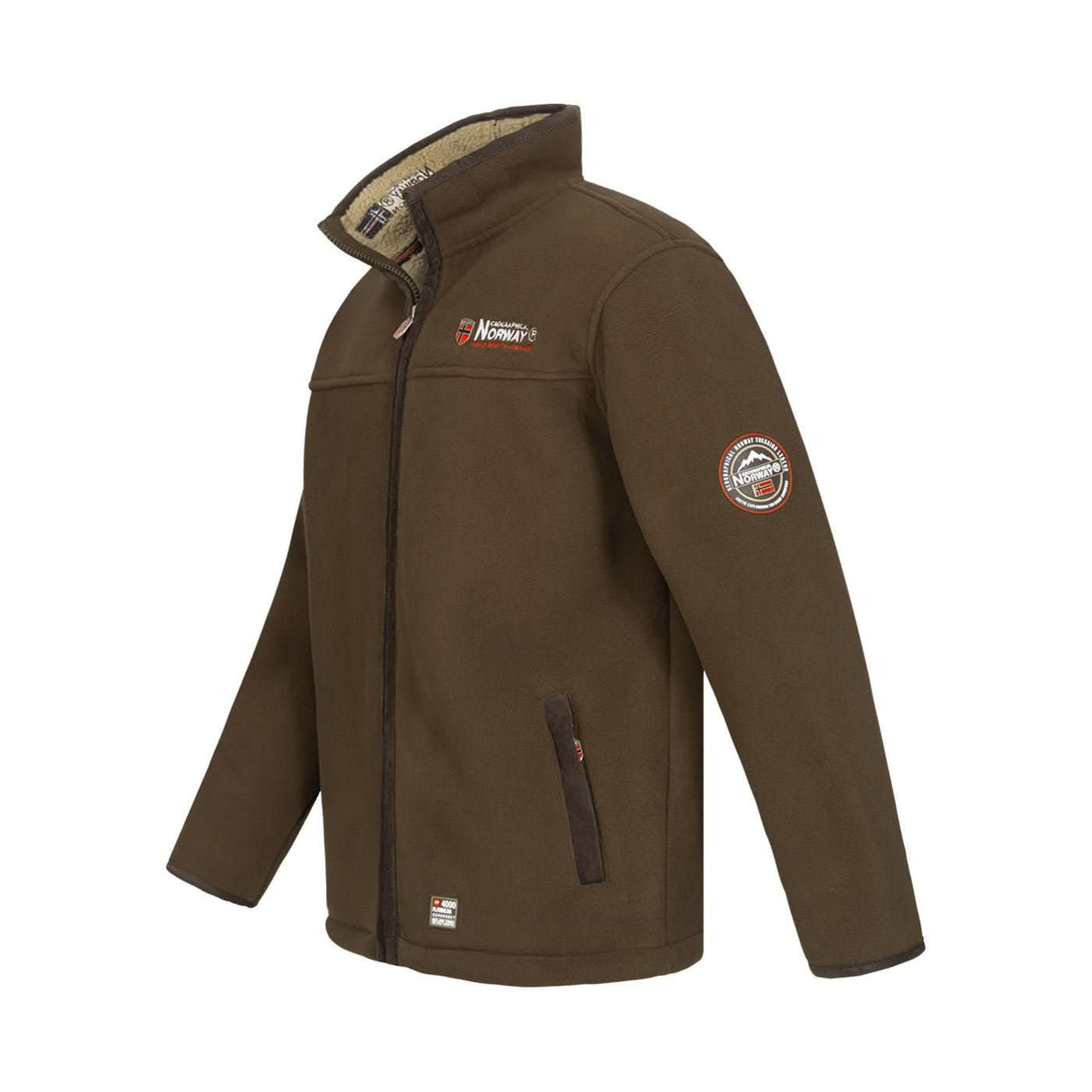 Geographical Norway Ubolt Man - Brown sherpa fleece lined jacket Brown - Geographical Norway - S Brown