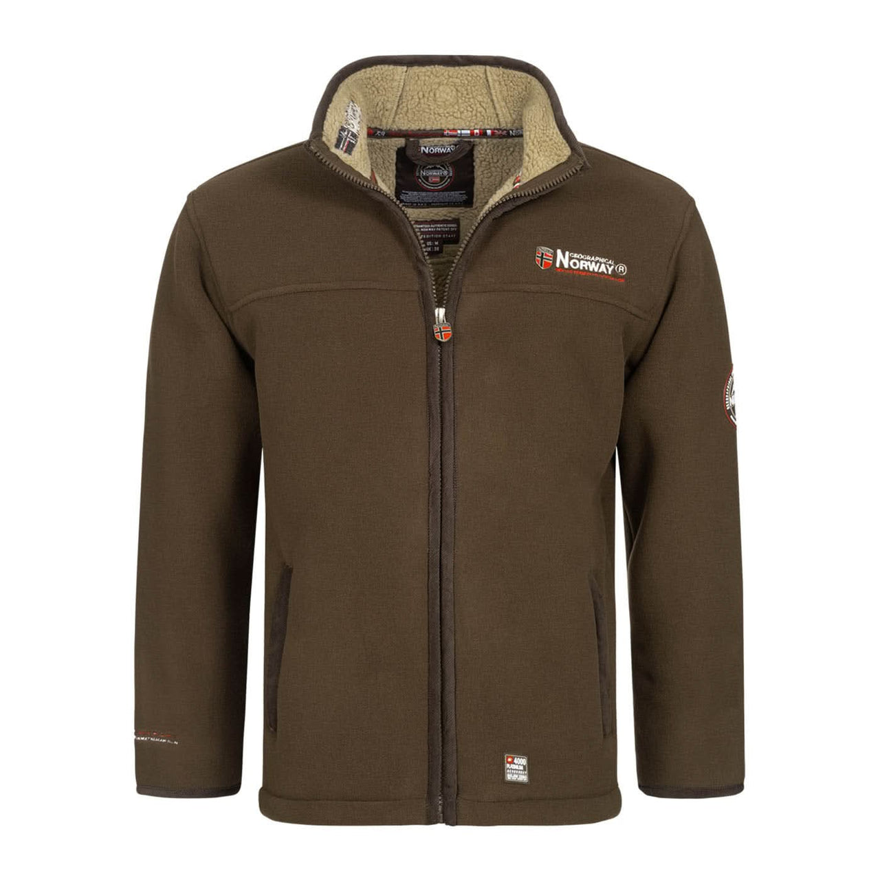 Geographical Norway Ubolt Homme - Kaschierte Sherpa-Fleecejacke Kastanienbraun - Geographical Norway - S Kastanienbraun