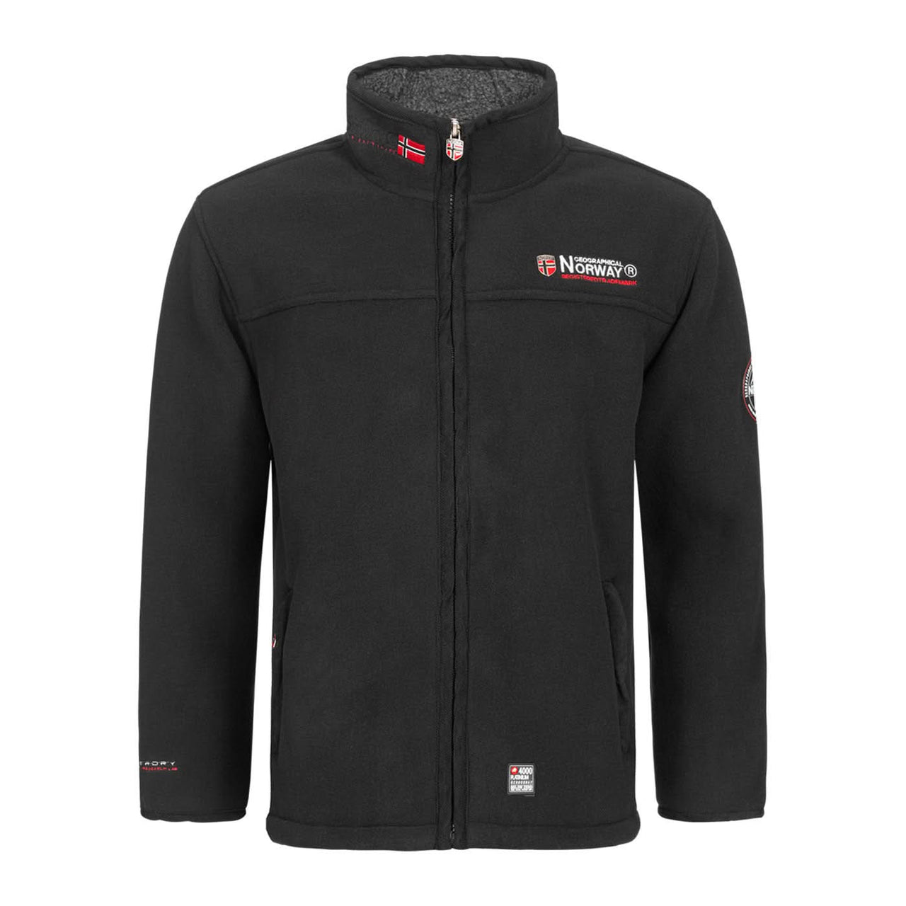 Geographical Norway Geographical Norway Ubolt Hombre - Chaqueta polar laminada en sherpa negra - Geographical Norway - S Negro