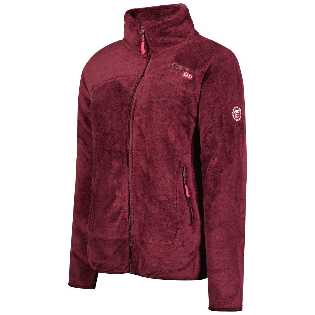 Geographical Norway Upaline Femme - Weiches Fleece mit Reißverschluss - Geographical Norway - S Bordeaux
