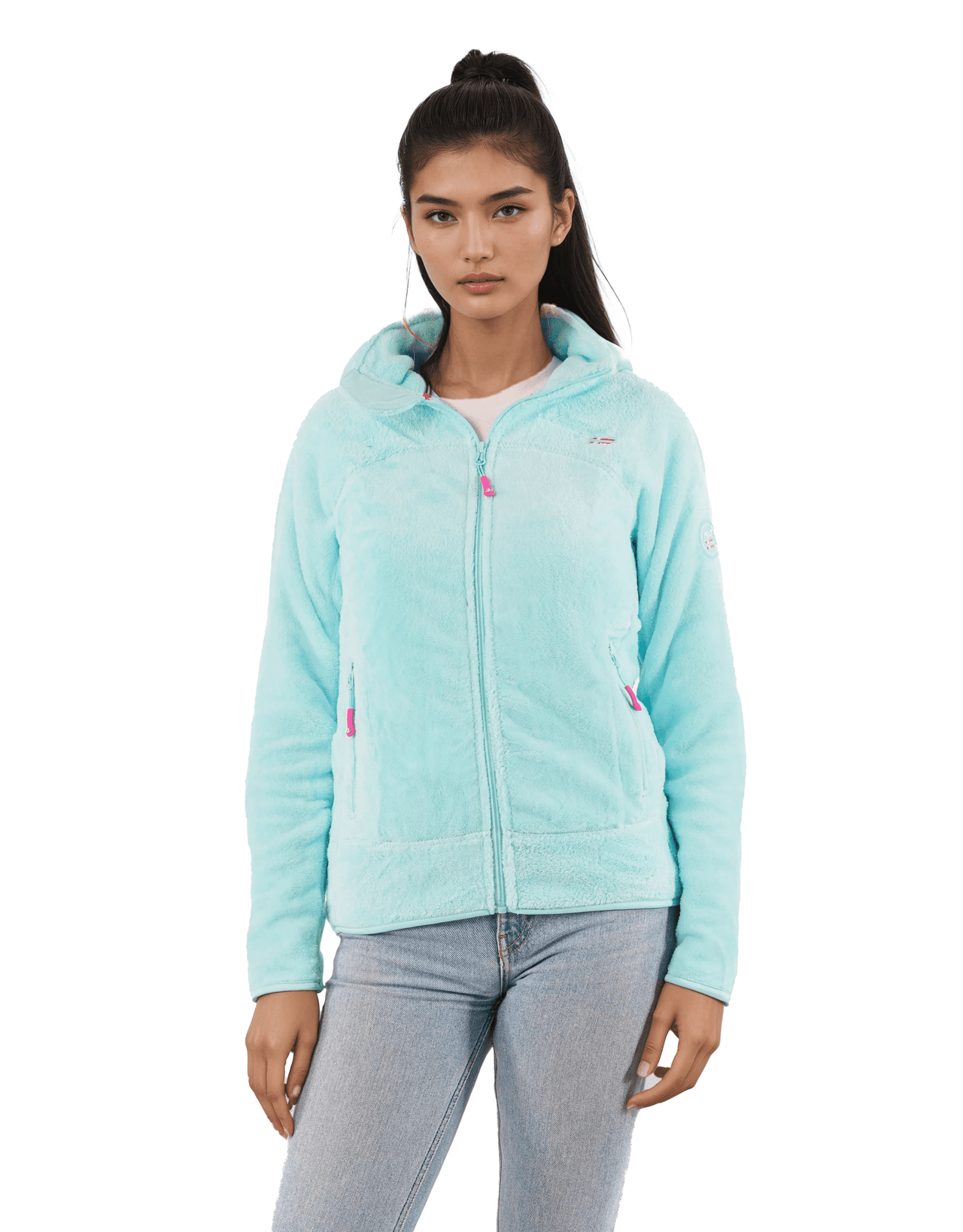 Geographical Norway Upaline Femme - Weiches Fleece mit Reißverschluss - Geographical Norway - S Türkis