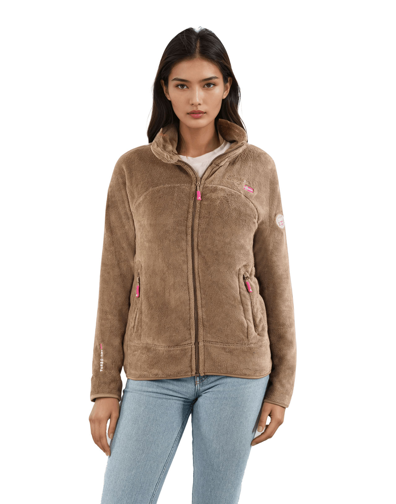 Geographical Norway Geographical Norway Upaline Mujer - Forro polar muy suave con cremallera - Geographical Norway - S Taupe