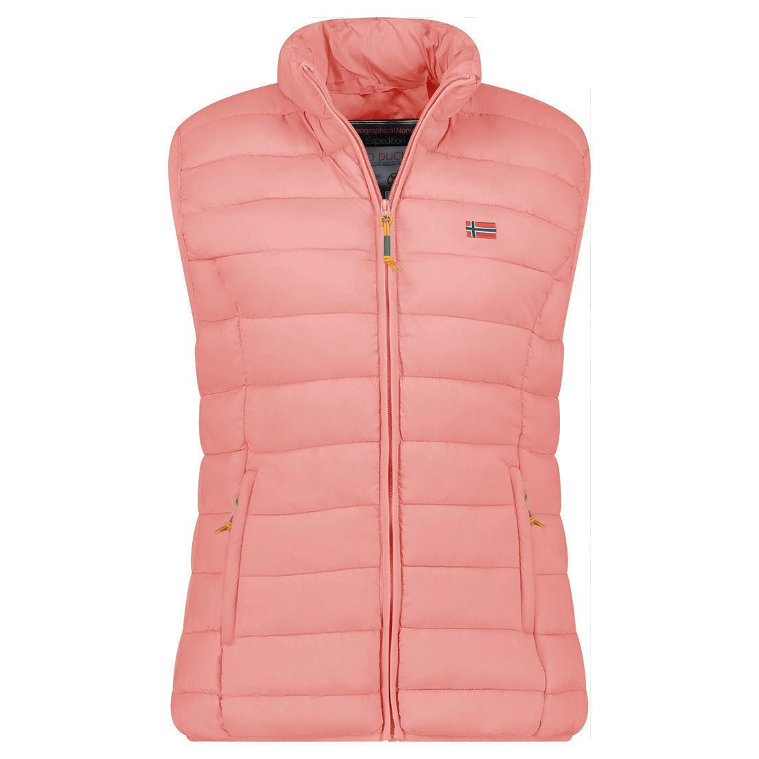 Geographical Norway VATIKOLOR Femme - Gilet Sans Manche avec Zip - Geographical Norway - S Vieux rose