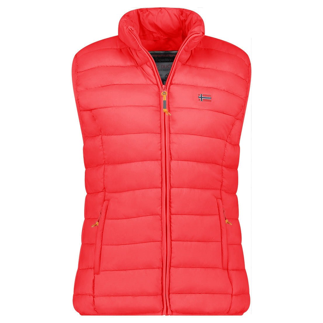 Geographical Norway VATIKOLOR Femme - Gilet Sans Manche avec Zip - Geographical Norway - S Rouge