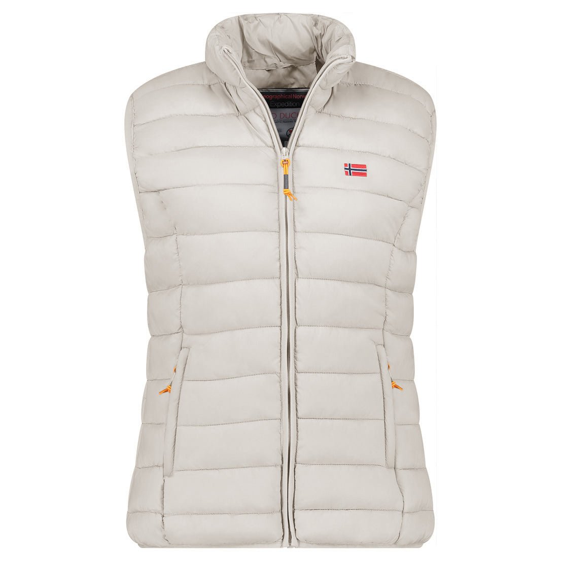 Geographical Norway VATIKOLOR Femme - Gilet Sans Manche avec Zip - Geographical Norway - S Gris clair