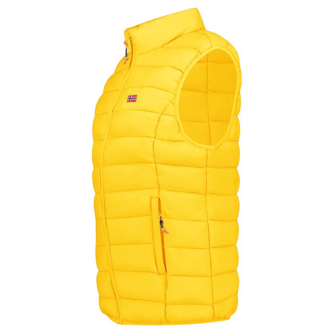 Geographical Norway VATIKOLOR Femme - Gilet Sans Manche avec Zip - Geographical Norway - S Moutarde