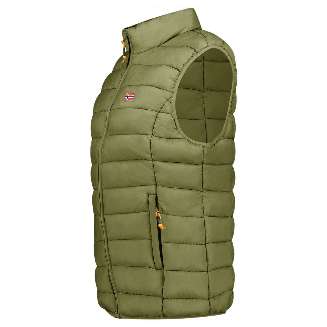 Geographical Norway VATIKOLOR Femme - Gilet Sans Manche avec Zip - Geographical Norway - S Olive