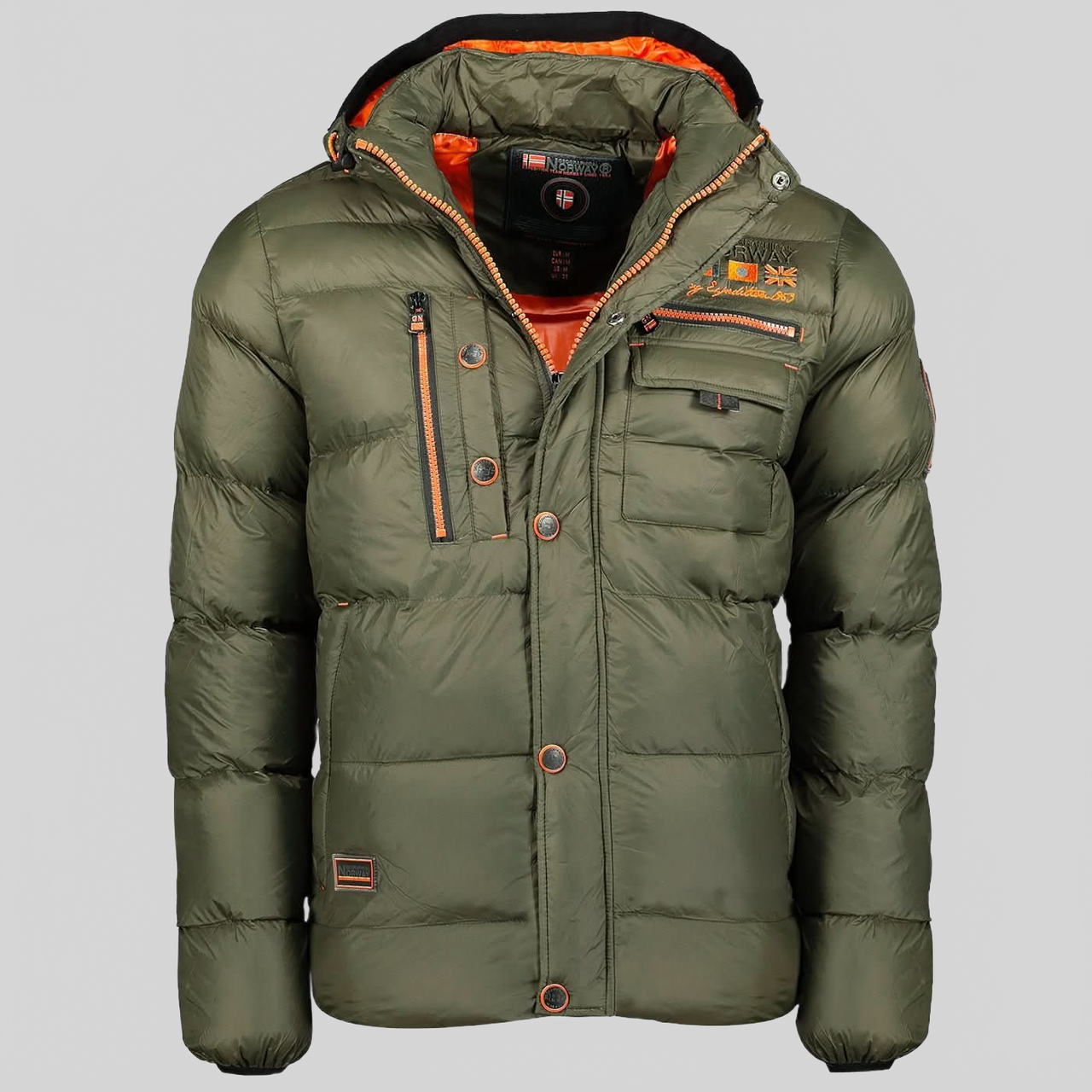 Geographical Norway Citernier Homme - Steppjacke Matelassée Fantaisie Kaki - Geographical Norway - S Kaki