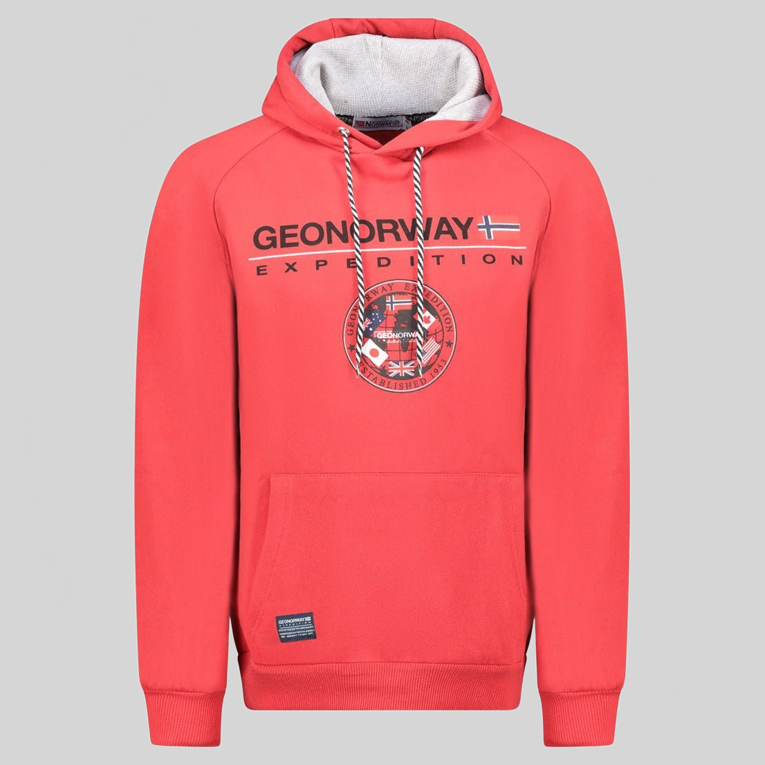 Geographical Norway GVICK Homme - Kapuzenpullover mit Aufdrucken und Flagge - Geographical Norway GVICK_MEN_NOIR_S_SDB-GVICK_MEN_NOIR_MSDB-GVICK_MEN_NOIR_L_SDB-.GVICK_MEN_SCHWARZ_XL_SDB-GVICK_MEN_SCHWARZ_XXL_SDB-GVICK_MEN_SCHWARZ_3XL_SDB-GVICK_MEN_GRIS_FONCE_S_SDB-GVICK_MEN_GRIS_FONCE_M_SDB-GVICK_MEN_GRIS_FONCE_SDB-GVICK_MEN_GRIS_FONCE_XL_SDB