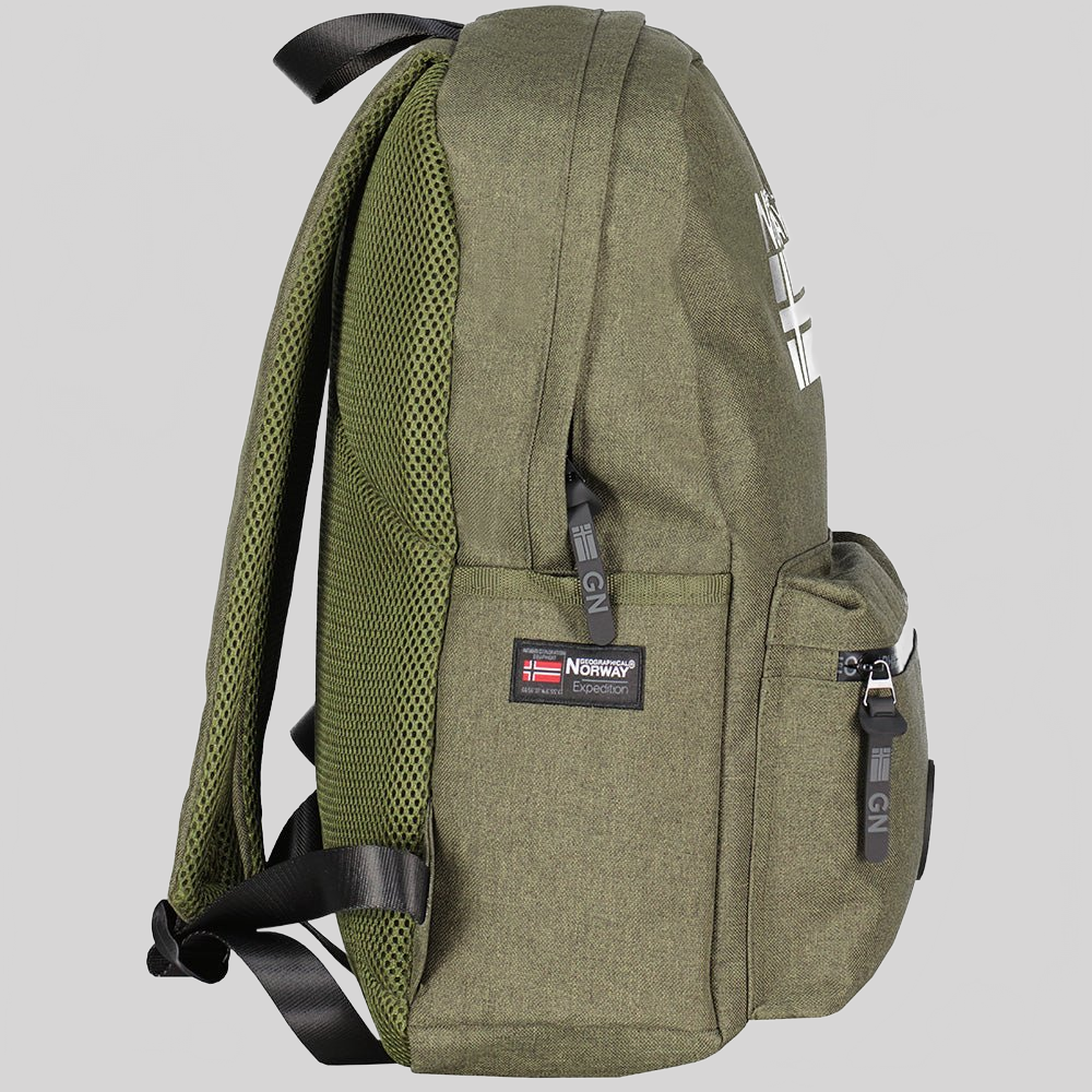 Geographical Norway Santos - Zaino con tasca frontale con zip, stampe e bandiera - Geographical Norway SANTOS_SAC_MARINE_SDB-1-SANTOS_SAC_MARINE_SDB-5-SANTOS_SAC_KAKI_SDB-SANTOS_SAC_NOIR_SDB