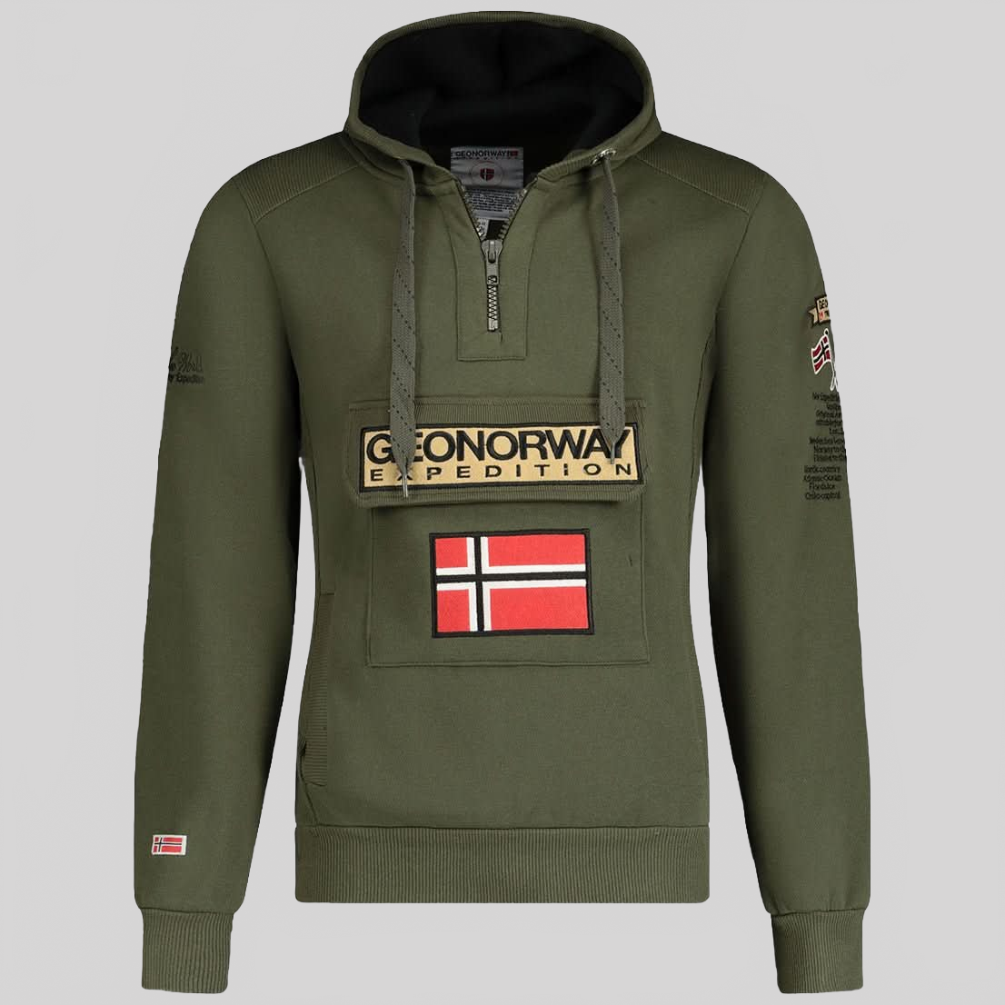 Gymclass Geo Norway Homme - Sweat à Capuche - Geographical Norway GYMCLASS_MEN_ROUGE_S_EO_SDB-GYMCLASS_MEN_NOIR_S_EO_SDB-GYMCLASS_MEN_MARINE_S_EO_SDB-GYMCLASS_MEN_GRIS_FONCE_M_EO_SDB-GYMCLASS_MEN_KAKI_L_EO_SDB