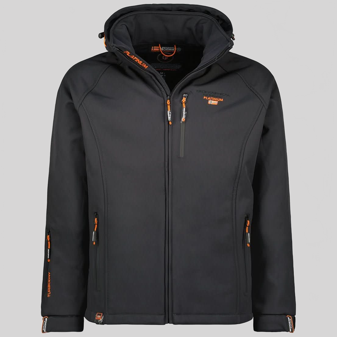 Geographical Norway Taboo Homme - Softshell Camo Black Orange - Geographical Norway - S Camo Black Orange